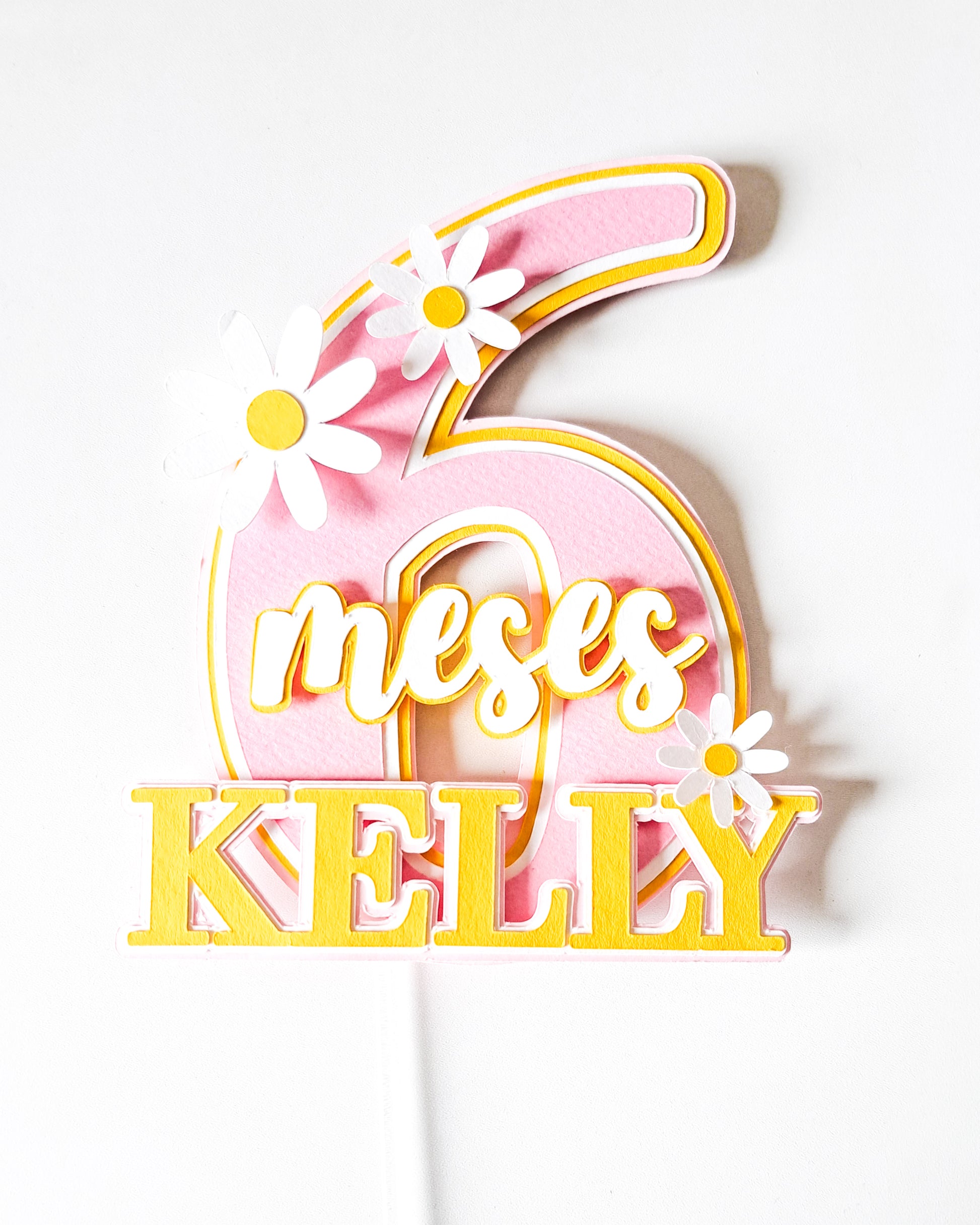 topo de bolo margaridas