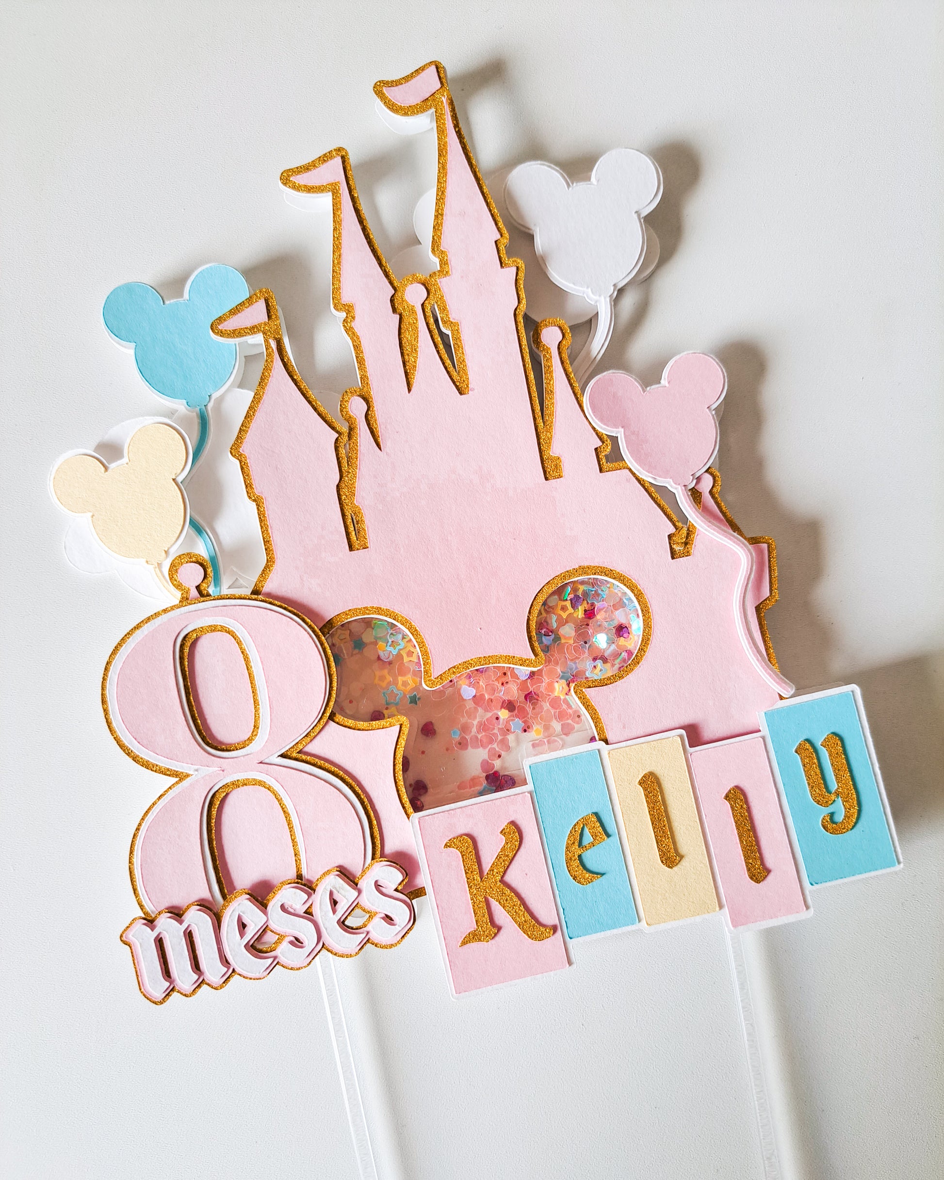 Topo de Bolo Castelo Mickey