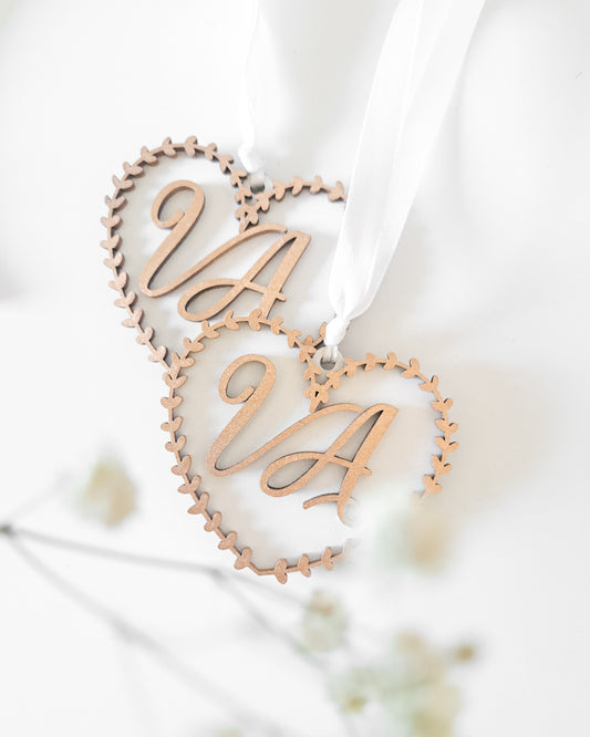 Aplicação em MDF para cabides - Iniciais