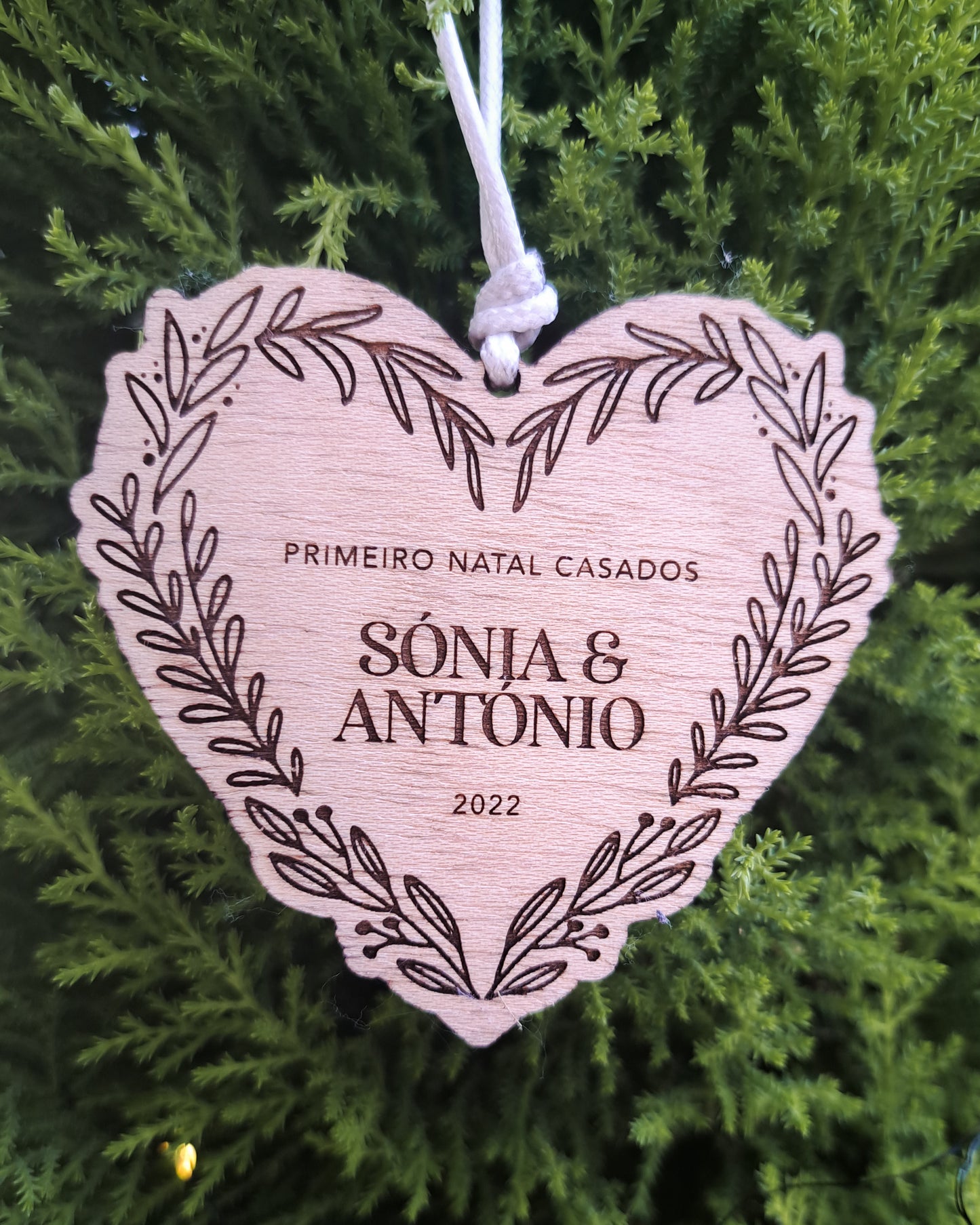 Enfeite de Natal Personalizado - 1º Natal Casados
