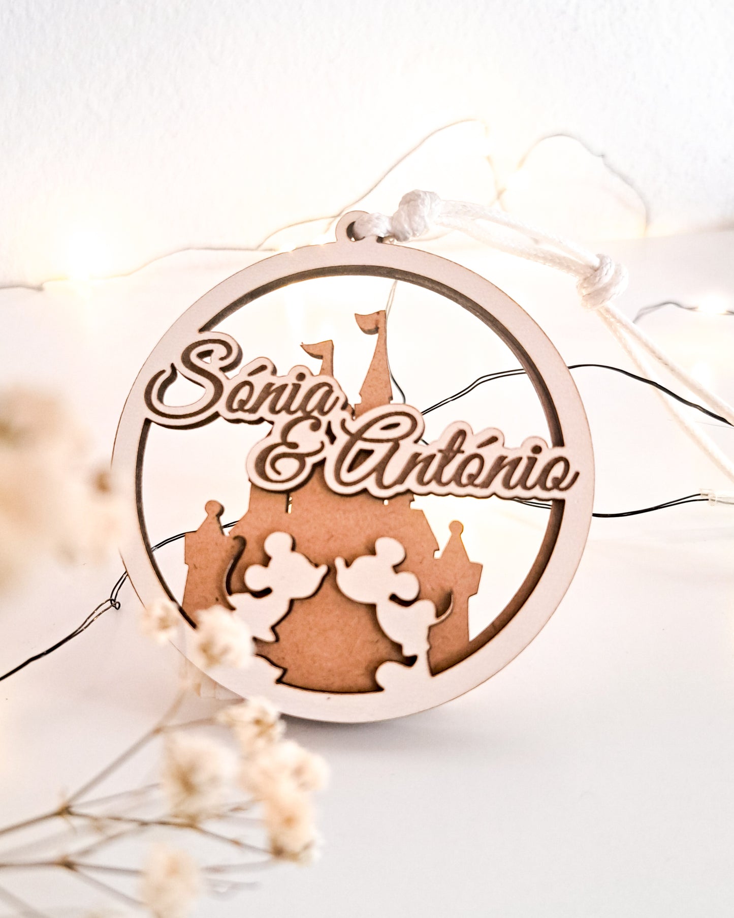 Enfeite de Natal Personalizado - Mickey & Minnie