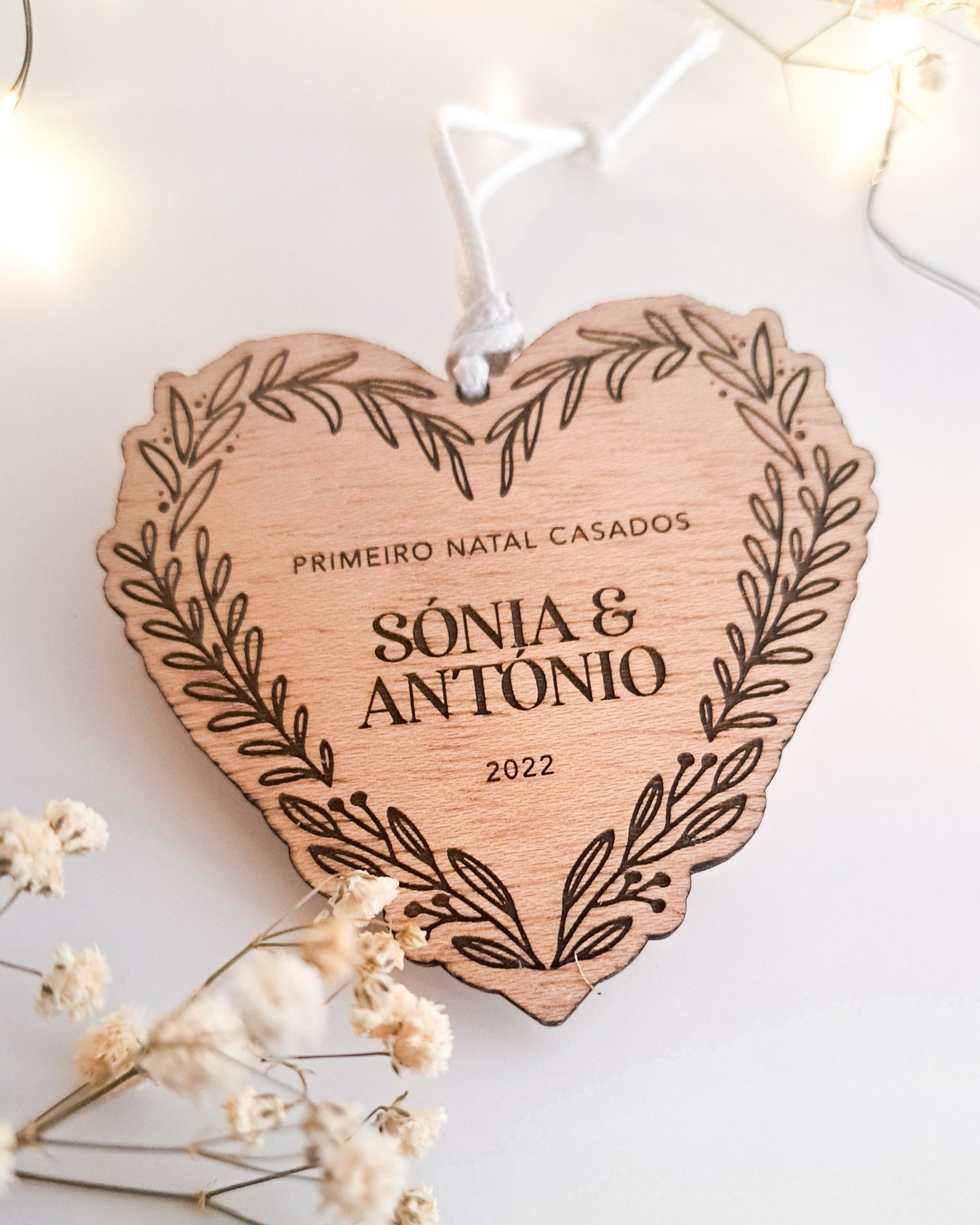 Enfeite de Natal Personalizado - 1º Natal Casados