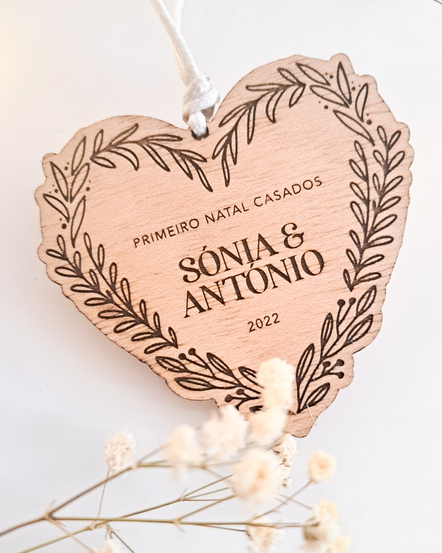 Enfeite de Natal Personalizado - 1º Natal Casados