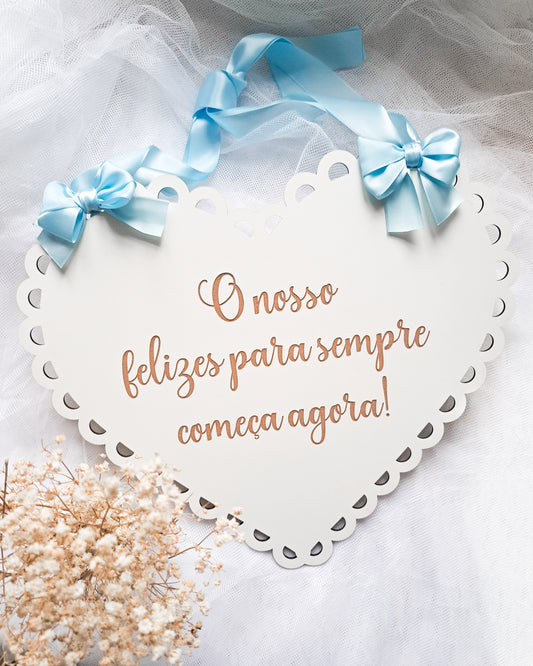 Placa Entrada Igreja - Coração