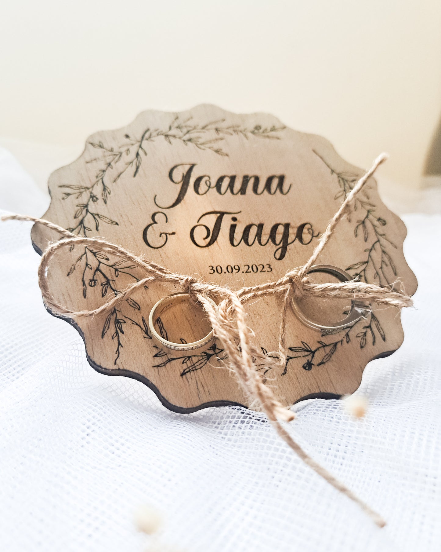 Porta Alianças de madeira