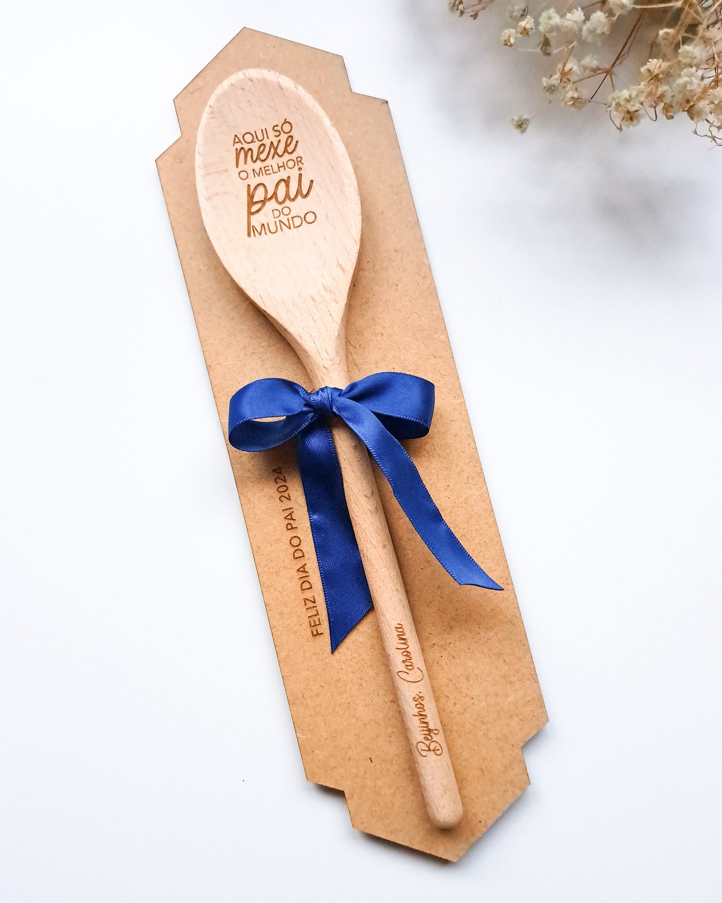 Colher de Pau Dia do Pai - Aqui só mexe o melhor Pai do mundo