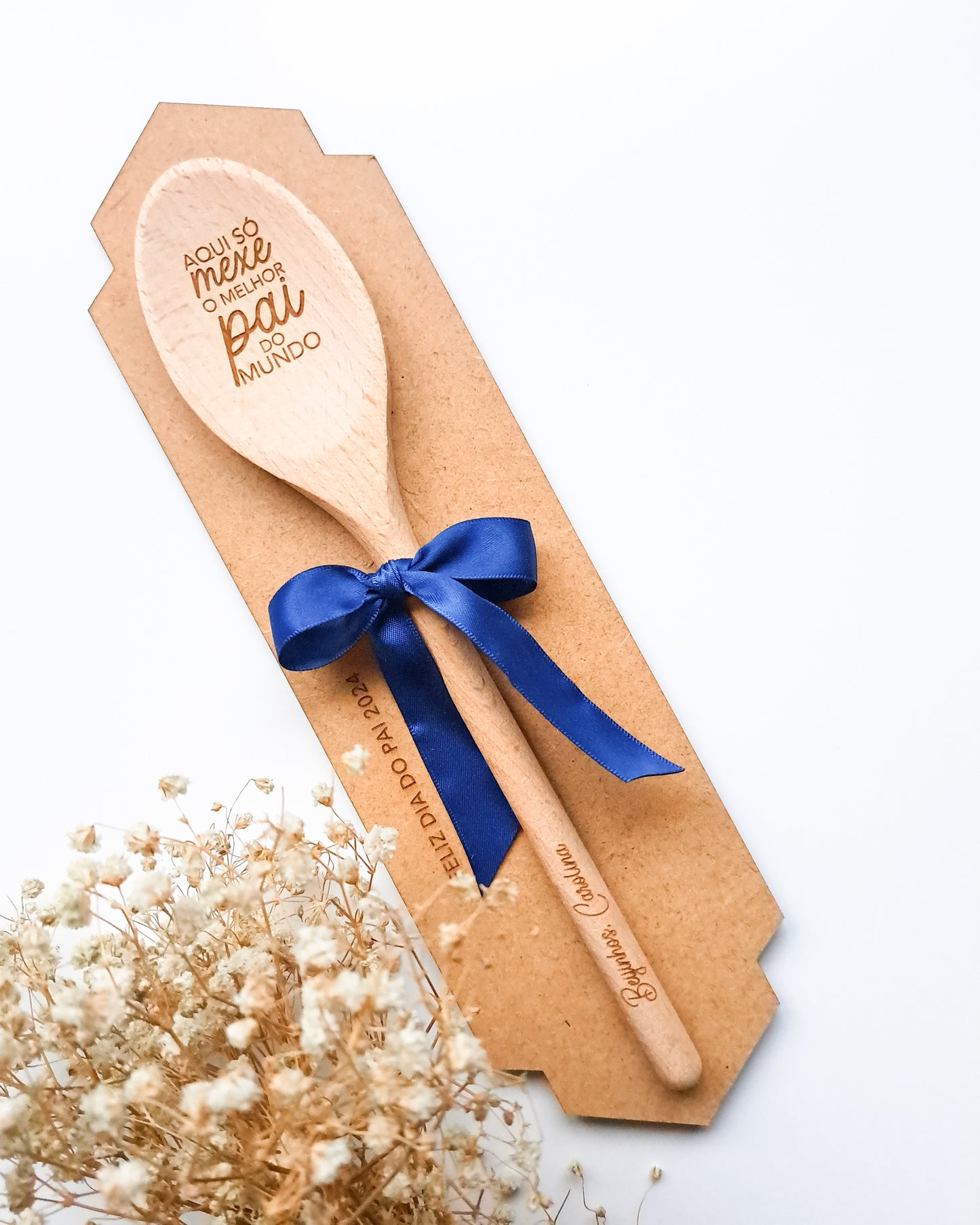 Colher de Pau Dia do Pai - Aqui só mexe o melhor Pai do mundo