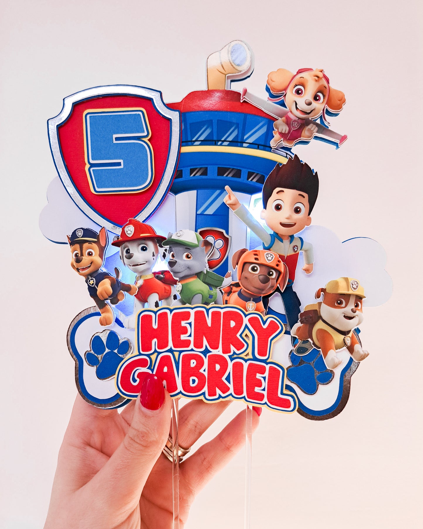 Topo de Bolo Patrulha Pata c/luz