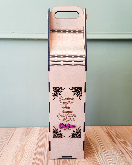 Caixa para Garrafa de Vinho em MDF