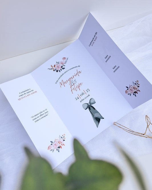 Convite Casamento "Laço"