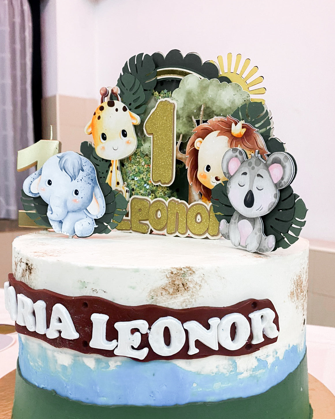 Topo de Bolo Safari - Animais da Selva