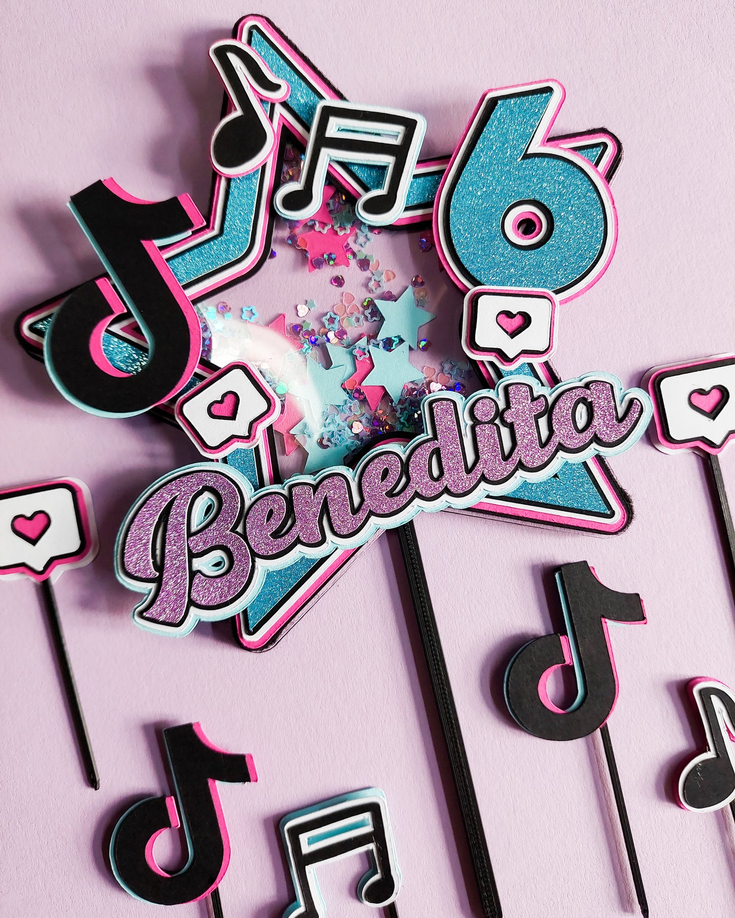 topo de bolo tik tok