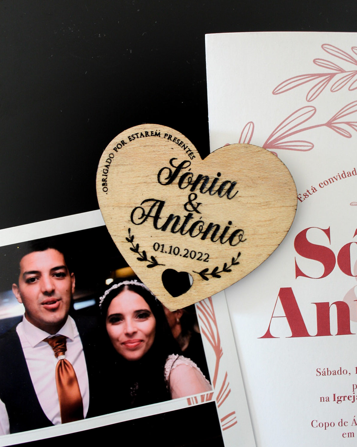 Íman coração - Lembrança Casamento