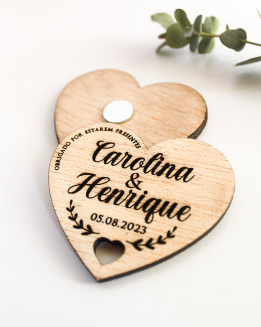 Íman coração - Lembrança Casamento