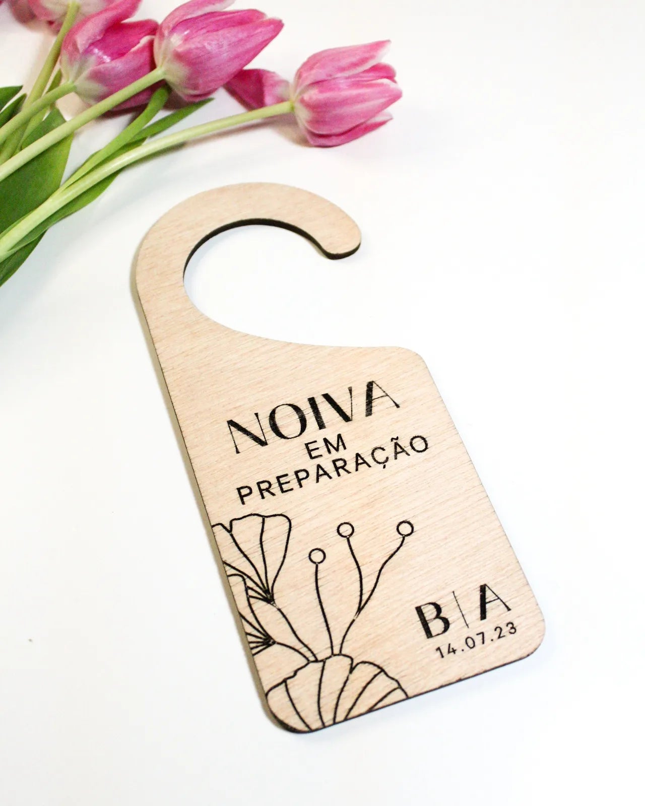 Placa Porta "Noiva em Preparação"