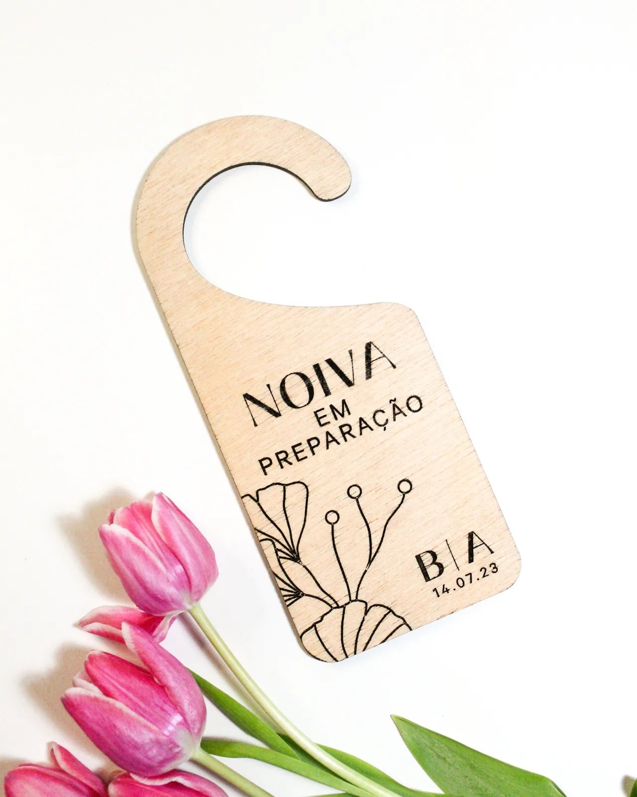 Placa Porta "Noiva em Preparação"