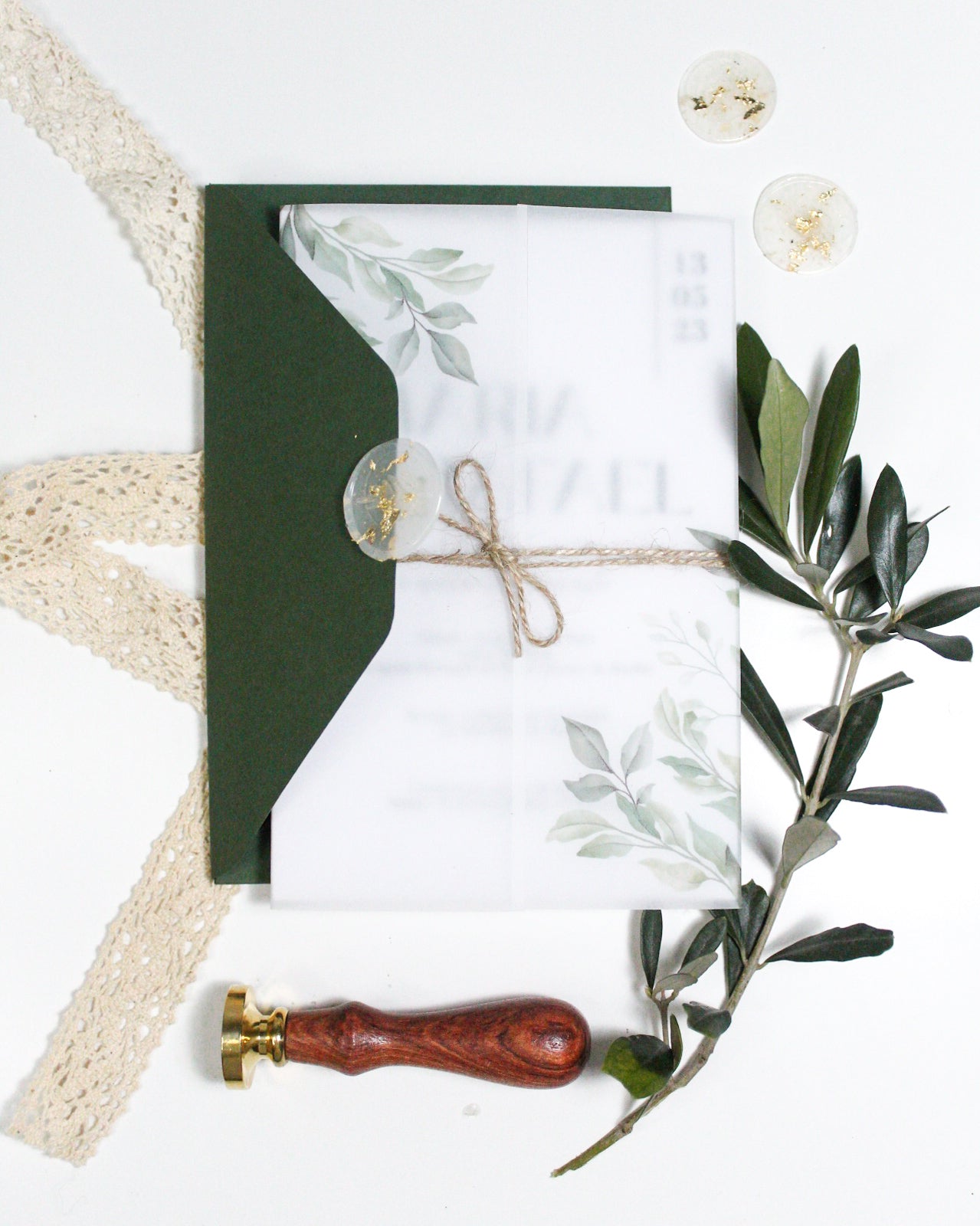 Convite Casamento "Rústico Verde"