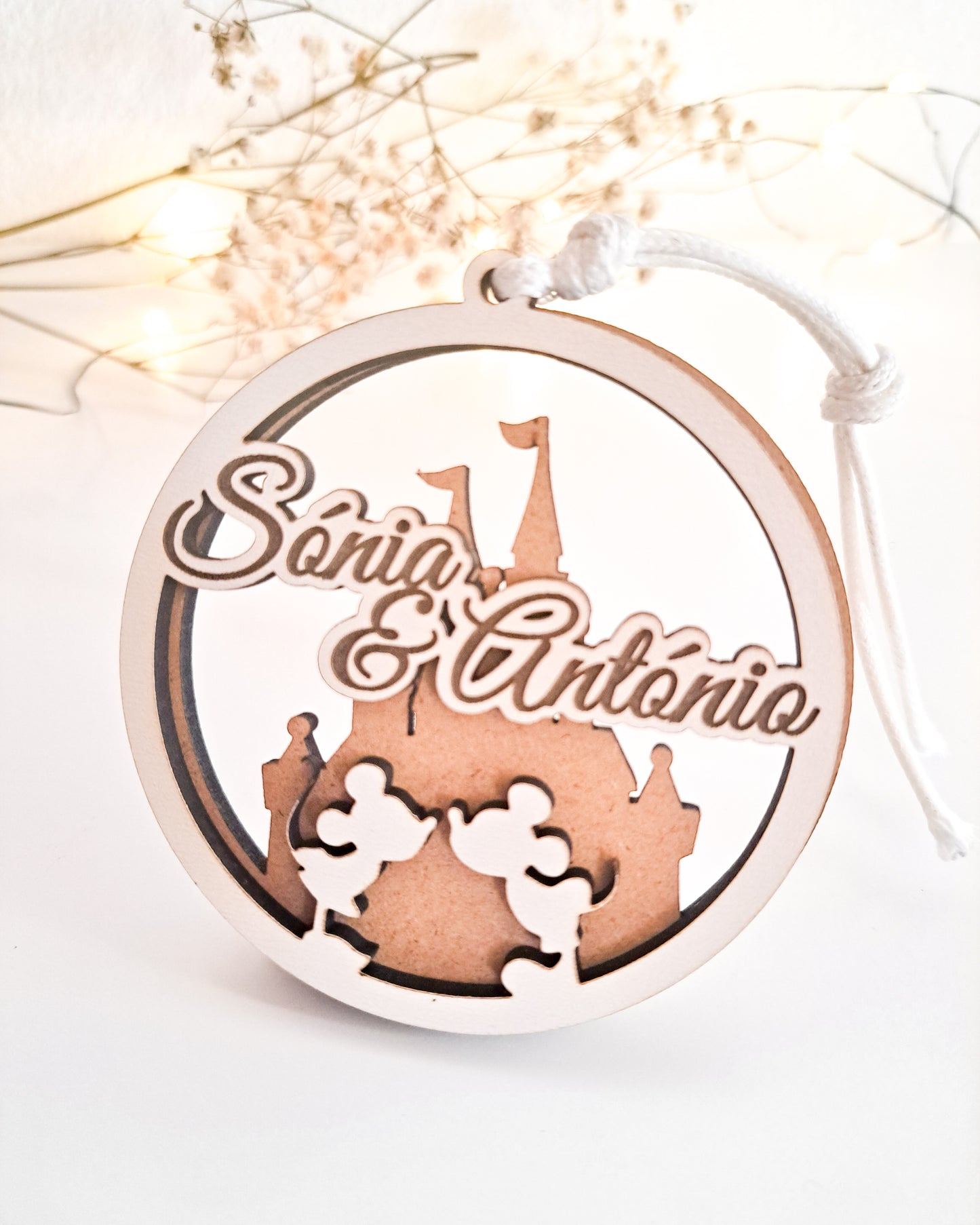 Enfeite de Natal Personalizado - Mickey & Minnie