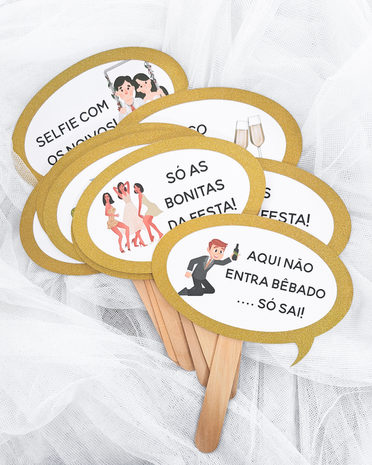 Placas para Photobooth em Cartolina – Pack de 10 Unidades