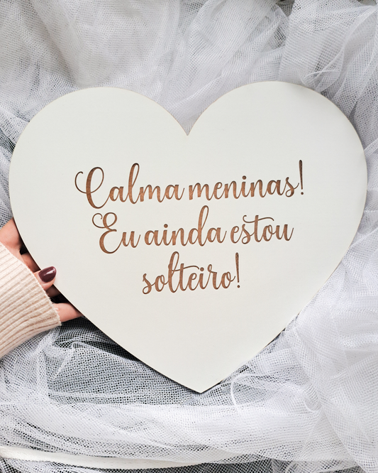 Placa Entrada Igreja - Coração Simples