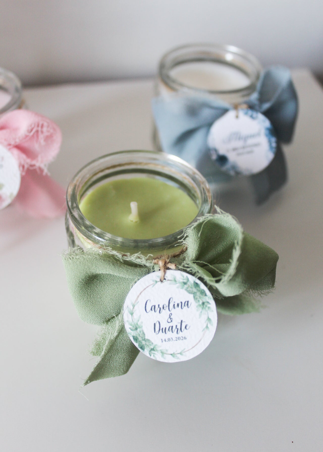 Mini Velas Personalizadas- Lembrança Batizados/Casamentos