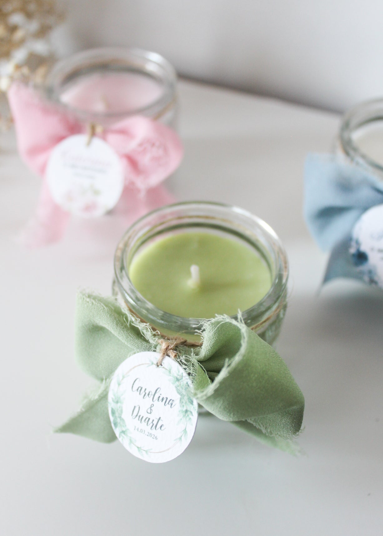 Mini Velas Personalizadas- Lembrança Batizados/Casamentos