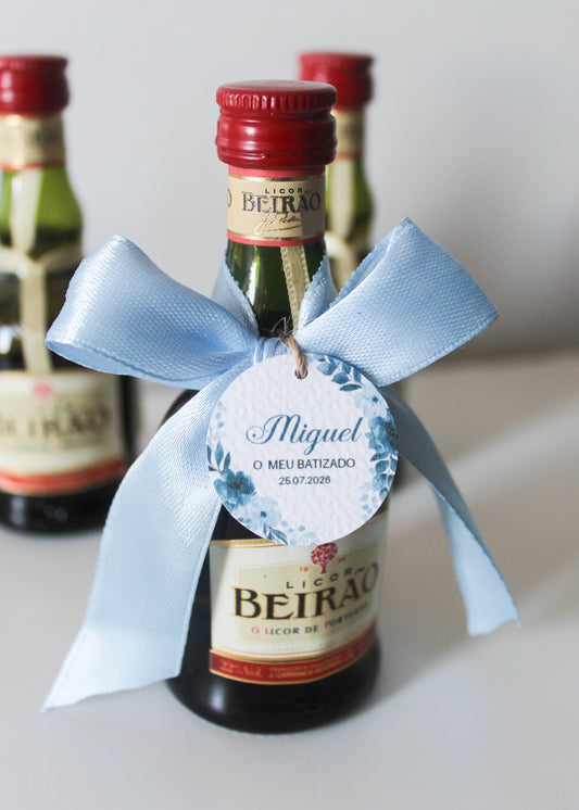 Mini Garrafa Licor Beirão - Lembrança Batizado/Casamento