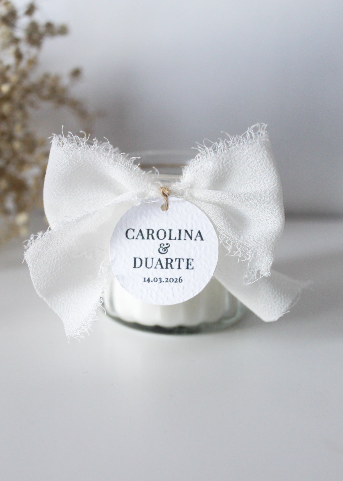 Mini Velas Personalizadas- Lembrança Casamento