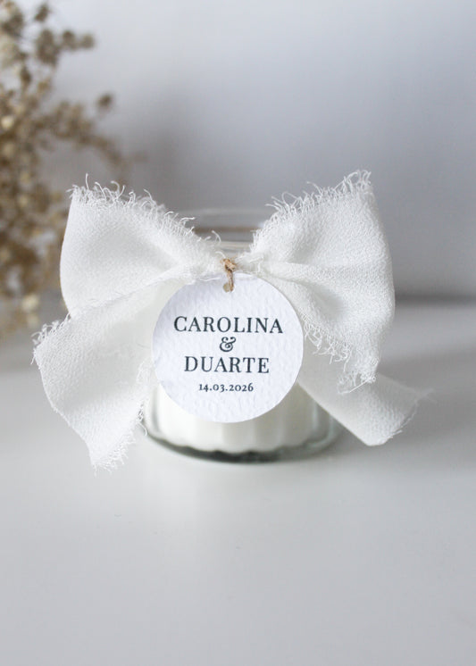 Mini Velas Personalizadas- Lembrança Casamento