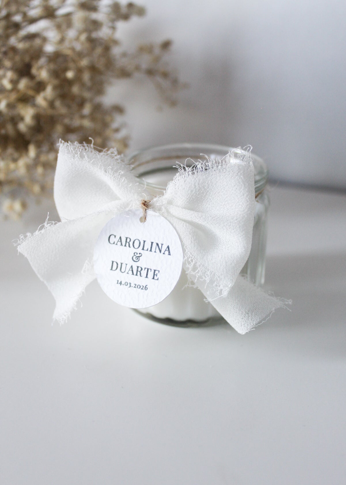 Mini Velas Personalizadas- Lembrança Casamento